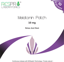 Respro Labs Natural Melatonin Patch Sleep Aid, 10 mg Continuous Release (available in sizes of 10- or 30-patches)