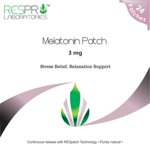 Respro Labs Natural Melatonin Stress Relief and Sleep Aid Patch, 3 mg Continuous Release - 24 Patches