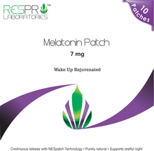 Respro Labs Natural Melatonin Patch Sleep Aid, 7 mg Continuous Release (available in sizes of 10- or 30-patches)