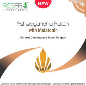 Respro Labs Natural Ashwagandha Patch with Melatonin, Continuous Release (24 Patches)